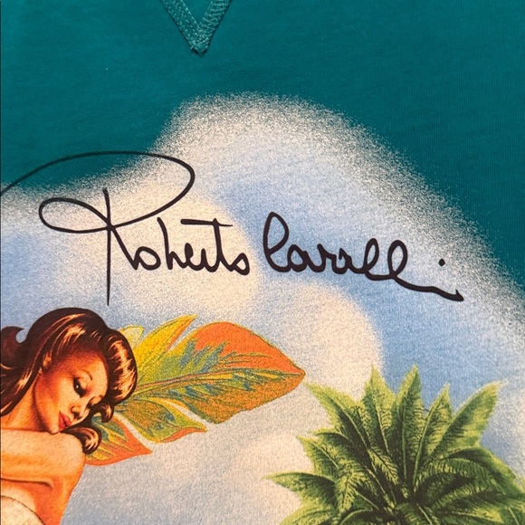 ROBERTO CAVALLI Hawaii-Print Cotton T-shirt - Picture 7 of 11